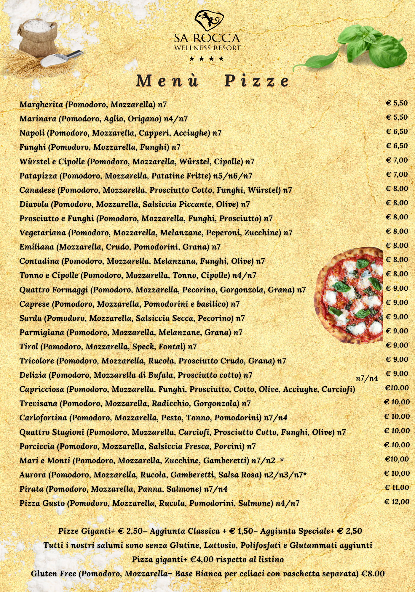 3 Menù Pizzeria Italiano Sa Rocca